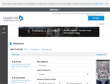 Tablet Screenshot of directories.lloydslist.com